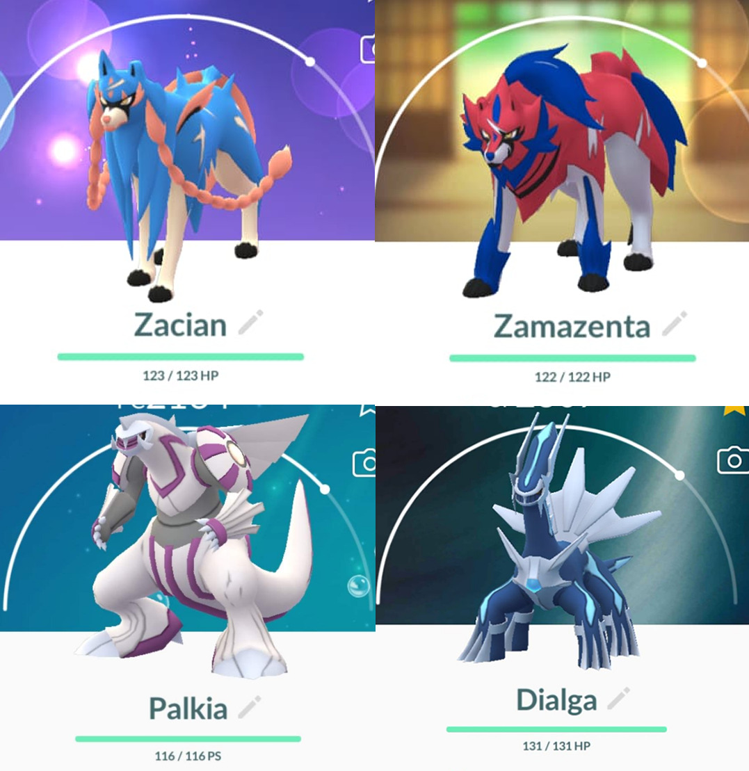 Zacian / Zamazenta / Dialga / Palkia - Pokemon GO (30 days of