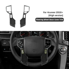 Carbon Fiber Steering Wheel Cover Trim Frame Decor For 4Runner 2010+ Accessories