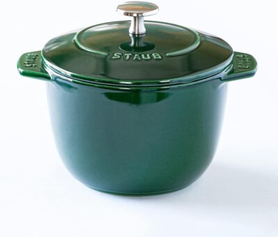 STAUB Enameled Cast Iron La Cocotte de Gohan M basil green 16cm New