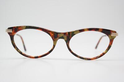 Vintage Brille SISLEY 209 720 Mehrfarbig Gold Rot Oval Brillengestell eyeglasses