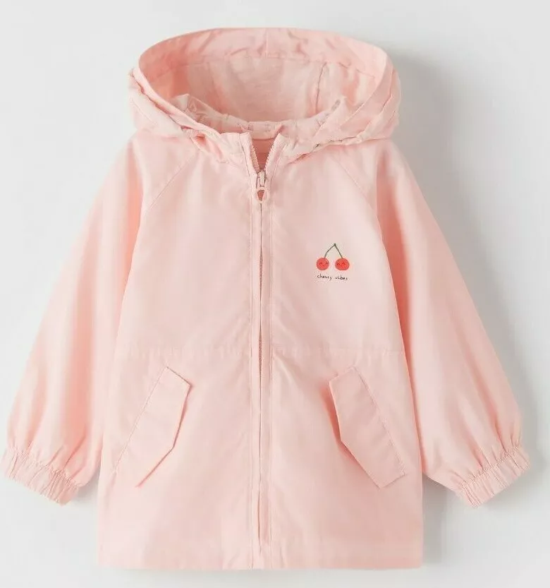 Zara pink raincoat discount