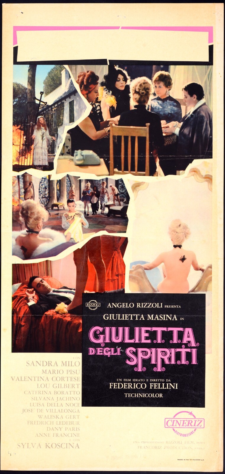 Locandina originale film Giulietta degli spiriti (1965) - Regia di Federico Fellini