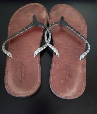 Leather Flip Flop Sandals size 