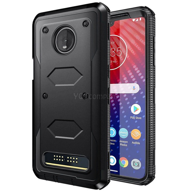 For Motorola Moto Z4 / Z4 PLAY Case Shockproof Hybrid Rugged Bumpers Armor Cover eBay