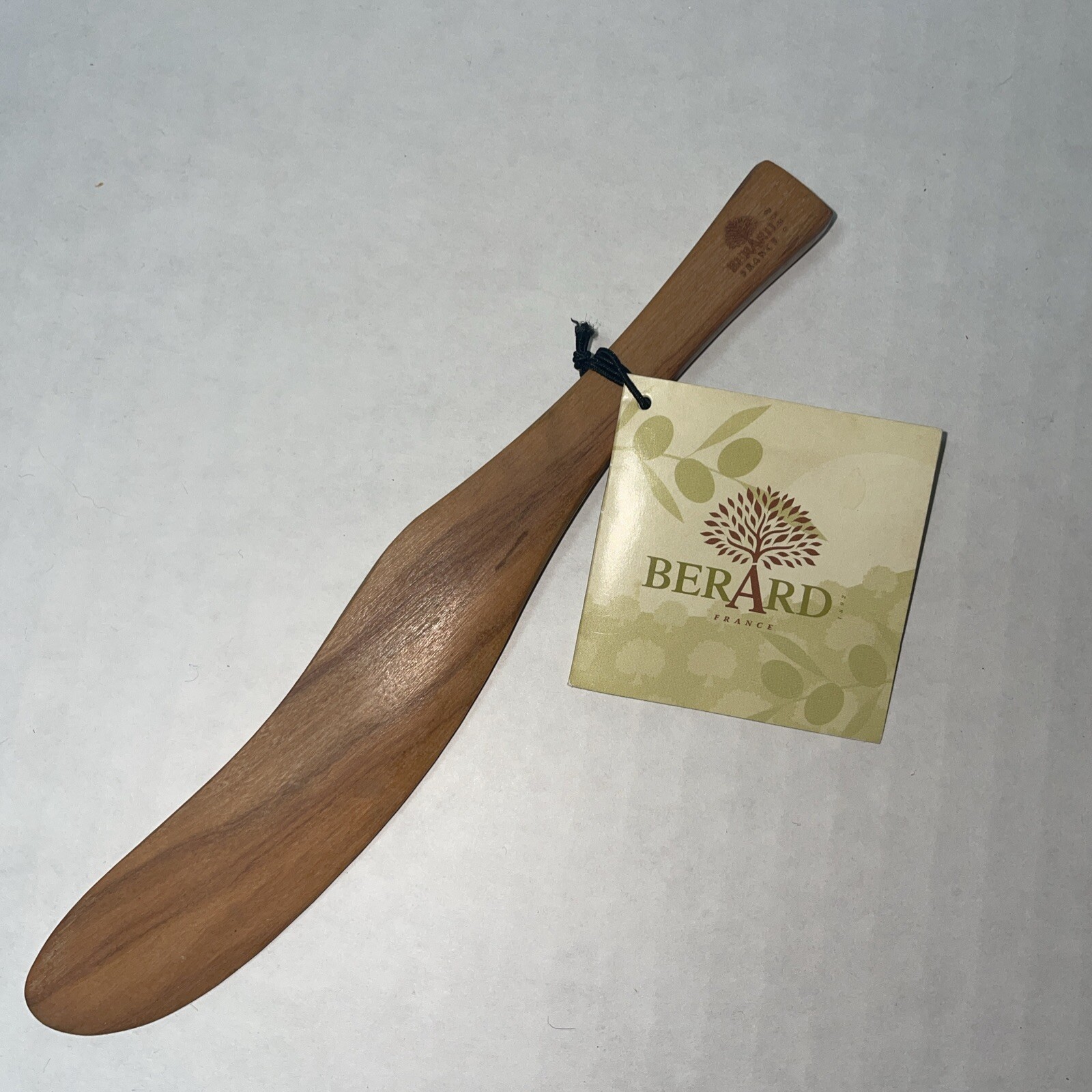 Berard France 7-Inch Olive Wood Spreader Knife for Cheese and Butter
