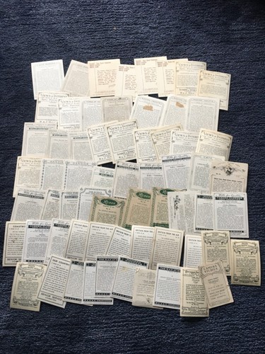 Cigarette Cards Job Lot - Assortment of 60 Larger Sized Cards - No Duplicates