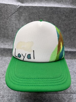 Loyal Hat Cap Snap Back Adult Green Polyester Mesh Back Trucker Fish Camp