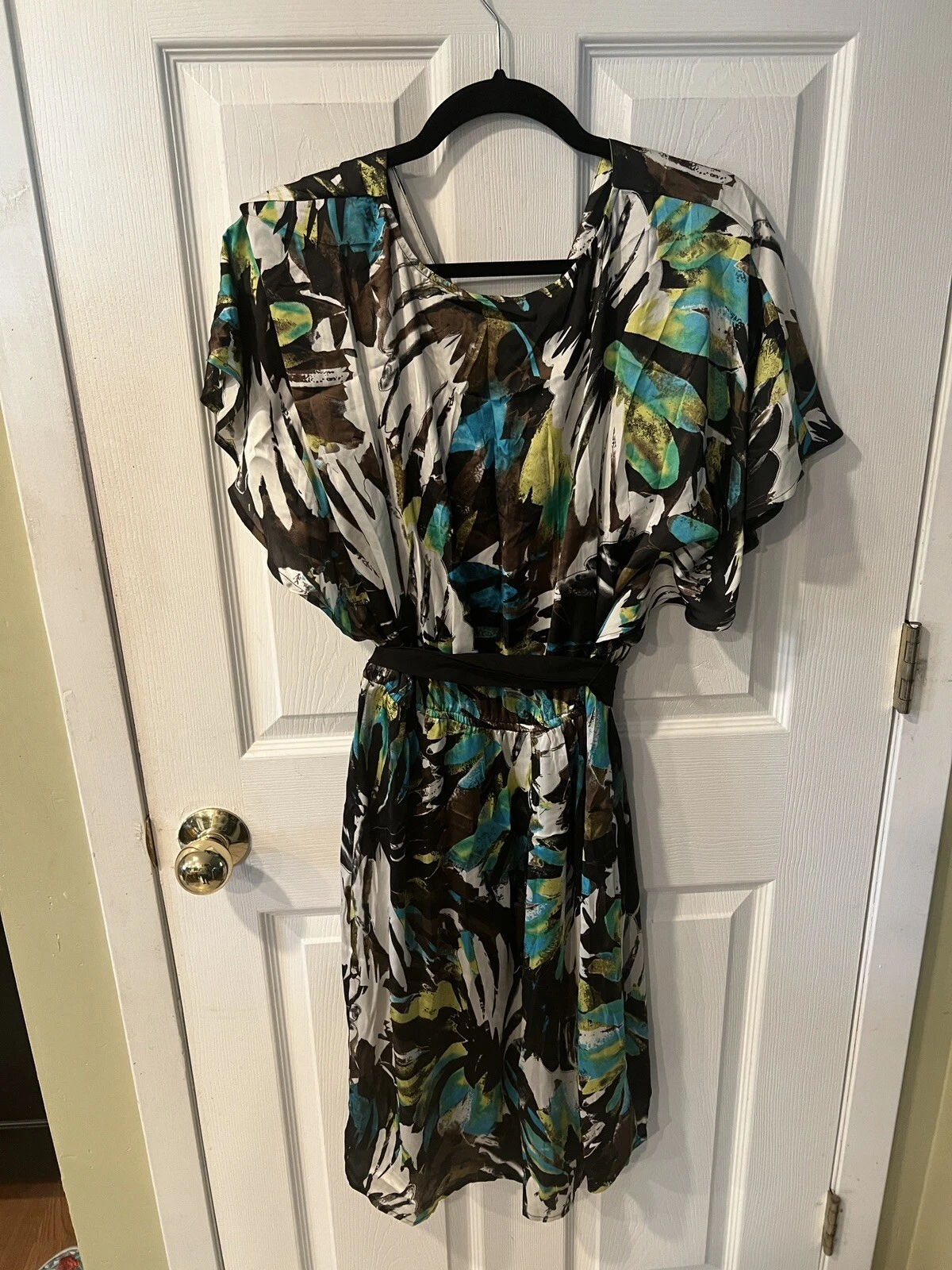 PALM ANGELS Abito Jonathan Martin 12 fluenti ali angelo cintura tropicale Y2k fata romantico nuovo