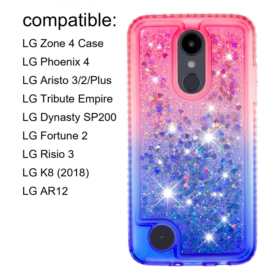 Capa telefone areia movediça glitter dinâmica líquido para LG AR 12/Risio 3/2 Plus - Imagem 3 de 4