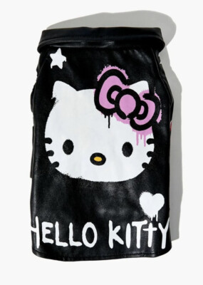 SANRIO X FOREVER 21 Hello Kitty Dog Cat Apparel Moto Pet Jacket (Size M/L) NEW