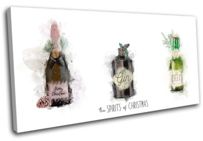 Xmas 2020 Drinks Bar Christmas SINGLE Leinwand Kunst Bild drucken