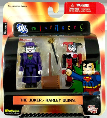 DC Minimates The Joker And Harley Quinn Figures Series 1 Art Asylum Sealed 2006