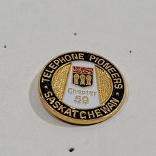 Telephone Pioneers Of America Saskatchewan Metal Enamel Lapel pinback