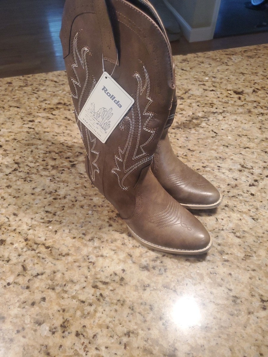 HISEA Rollda Cowboy Boots Women's -Size Western Boots Cowgirl