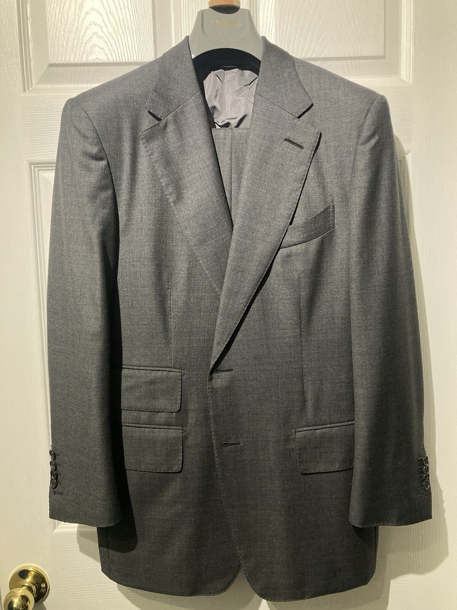 TOM FORD チェック柄ジャケット グレー GINGHAM OVERCHECK ATTICUS SUIT | TOM FORD Fashion