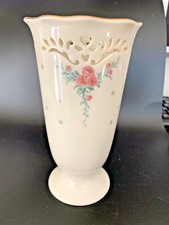 Lenox Petite Rose Pedastal Vase Made in USA 7 inch