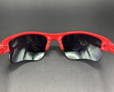 Oakley Flak Jacket Polished Red w/XLJ Jade Iridium Lenses | eBay
