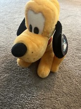 Vintage PLUTO Plush Disneyland Walt Disney World 10" Sitting Stuffed Animal Dog