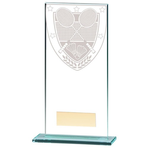 Badminton Trophy Millennium Premium Jade Glass Award FREE Engraving CR20369 - Picture 7 of 7