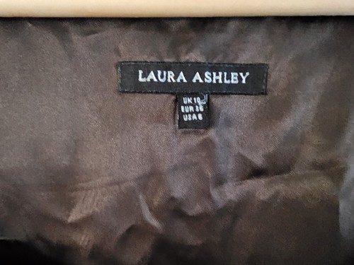 Laura Ashley 100% Silk Dress Brown Pink Rose Print Size 10 special occassion - Picture 5 of 14
