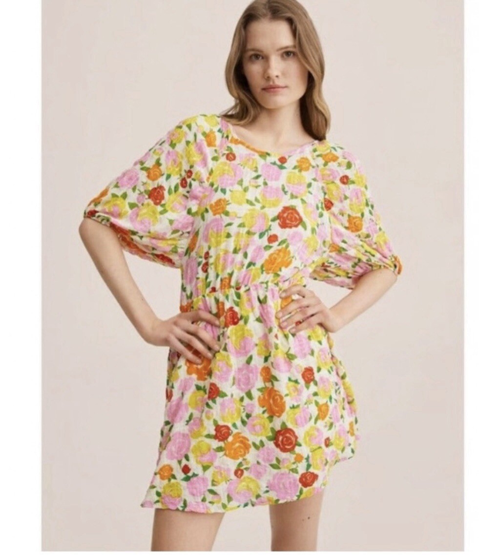 mango floral mini dress MNG 71300 Mango Floral Drape Convertible Mini dress SZ 6 Black Multi