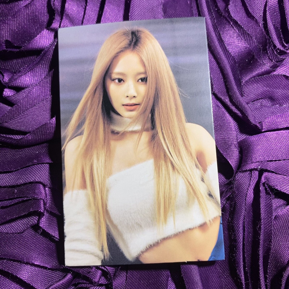 Tzuyu TWICE Ready Edition Kpop Girl Photo Card Blonde Ash Hair