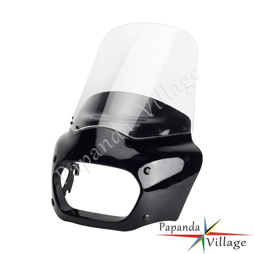 Headlight Fairing & 15'' Clear Windshield Kits For Harley Softail Fat Bob FXFB - Bild 4 von 11