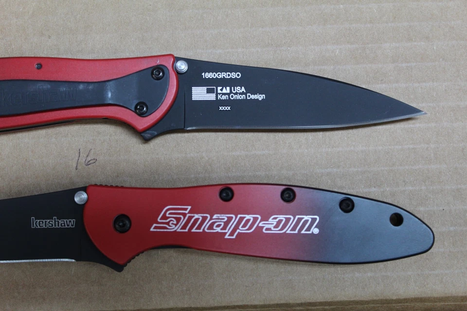 Puerro a Presión Kershaw, 1660GRDSO, Rojo Degradado-Negro, Nuevo Blem, ¡RARO! Foto 3 de 4