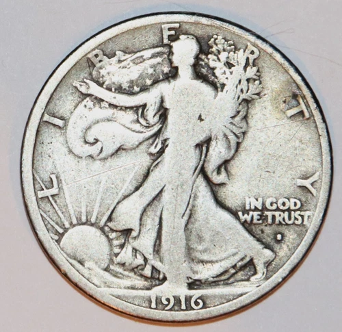 1916-S Walking Liberty Half Dollar - Fine - Details - #C6318