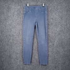 Spanx Jeans Womens M Medium Blue Pull On Jegging Mid Rise Stretch Medium Wash
