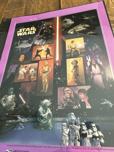 Star Wars 30th Anniversary 15-41c USPS Art Stamp Sheet 2007 NEW - Picture 4 of 4