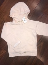 NWT 4-5 Yr Crewcuts J Crew Blush Momo Pocket Hoodie Sweatshirt Top Girls' Soft