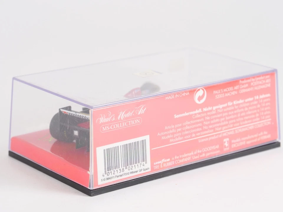Minichamps 1/43 Schumacher Ferrari F310 Winner GP Spain 510 964311 510964311 - Photo 3/4
