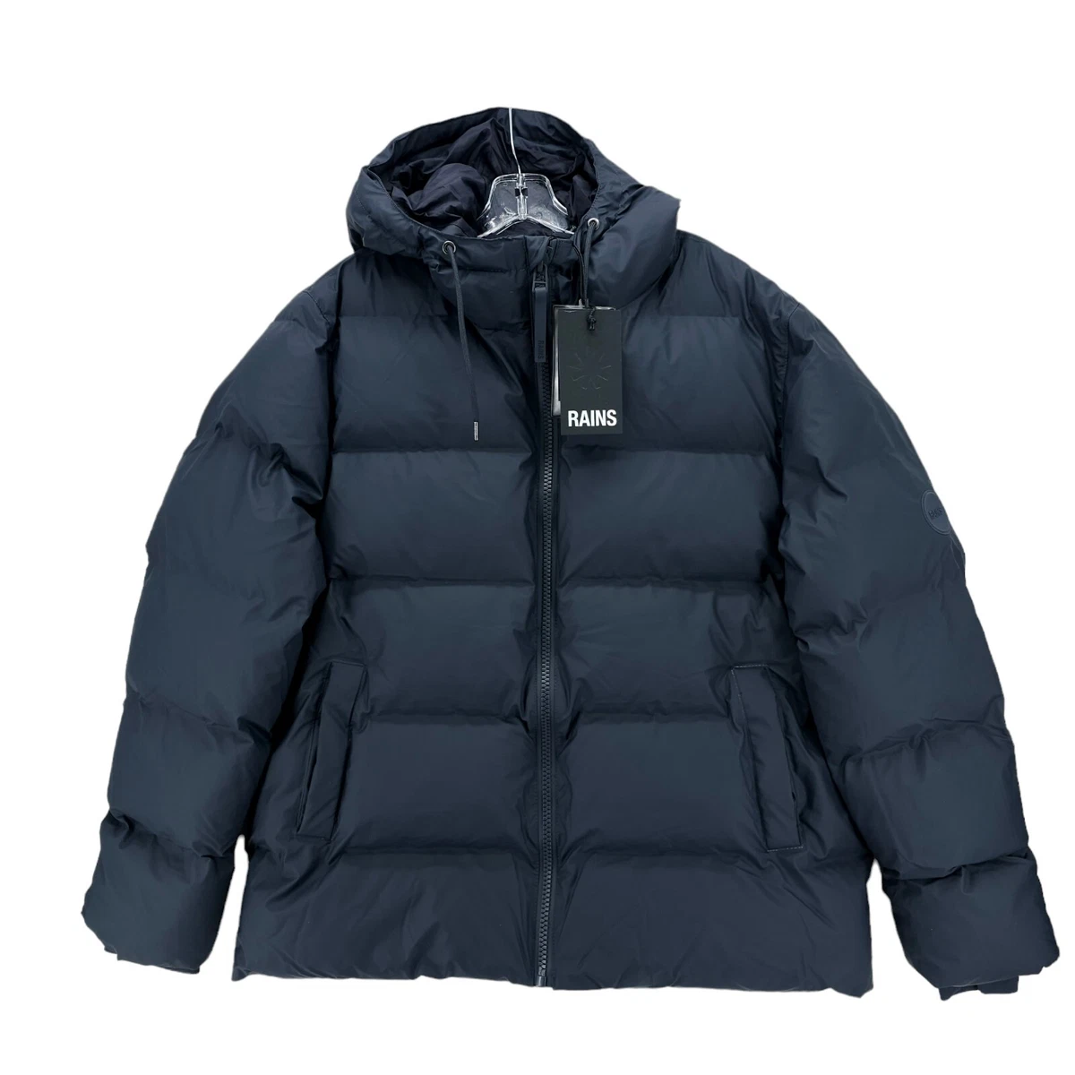 Waterproof puffer clearance jacket with hood