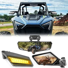 WEISEN UTV Rear Side & Center Mirrors For RZR Turbo R /4 Pro R /4 2020-2025
