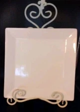 "MACYS EXCLUSIVELY" THE CELLAR WHITEWARE SQUARE 10 3/4" DINNER PLATE