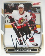 WADE REDDEN SIGNED UPPER DECK VICTORY OTTAWA SENATORS CARD AUTOGRAPH AUTO!