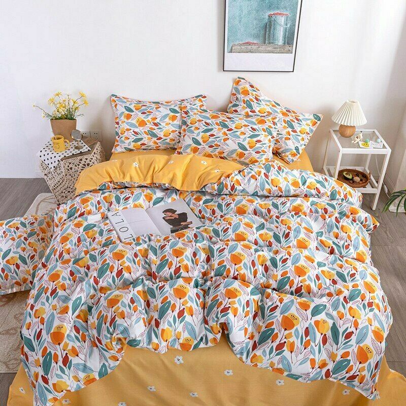 Duvet Cover Set Sanding Bed Sheets Pillowcases Duvetcover&2pcs Pillowcase&1sheet-image