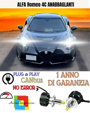 ✨KIT LED ALFA Romeo 4C H7 6000K  9600 BIANCO  ANABBAGLIANTI✨