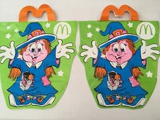 Vintage 1990s -2- McDonalds Witch Halloween Happy Meal Vinyl Trick Or Treat Bags