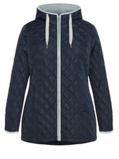 Avenue Evans Quilted Puffer Jacket Nwt Hood Plus Size 14 16 Black Coat Outerwear