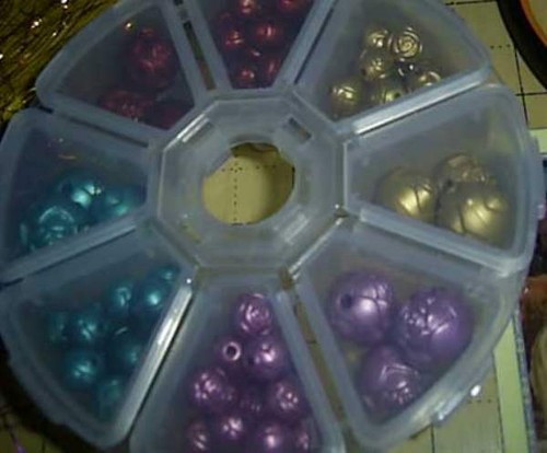 8 section container Plastic Round 4" inch Organizer EMPTY 8 Individual FS - Picture 7 of 10