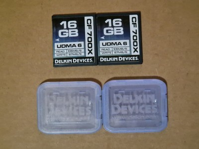 2 x 16GB Delkin Geräte 700x CF Compactflash Speicherkarten Bulk Restposten