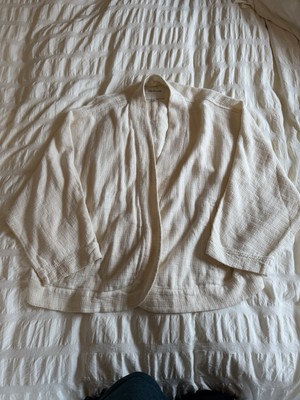 Madewell Linen-Blend Cropped Robe Jacket Cardigan (HAS TAGS!!)NEVER WORN 