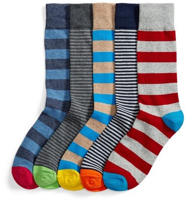 Anzugsocken Herren 5 Paar gemustert Streifen Größe 41-45 Amazon Essentials
