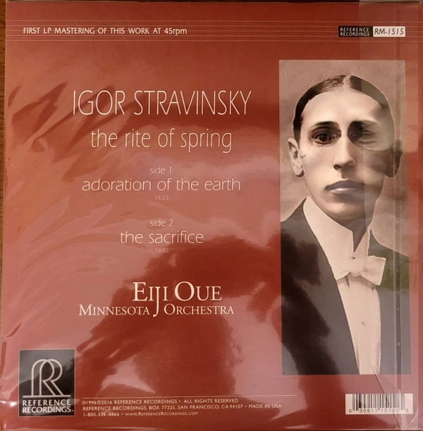 REFERENCE RECORDINGS RM-1515 Oue Minnesota Orchestra Stravinsky Rite of Spring - Bild 2 von 3