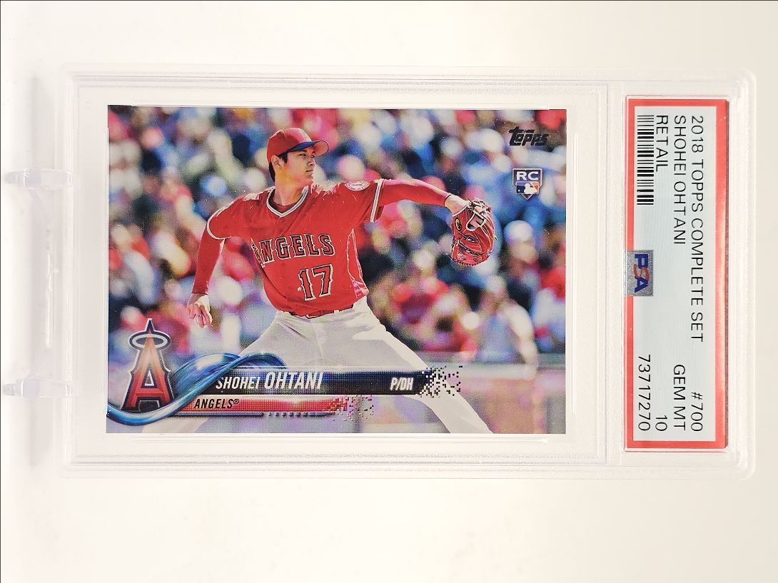 SHOHEI OHTANI 2018 TOPPS COMPLETE SET ROOKIE RETAIL RC PSA 10 Q5829