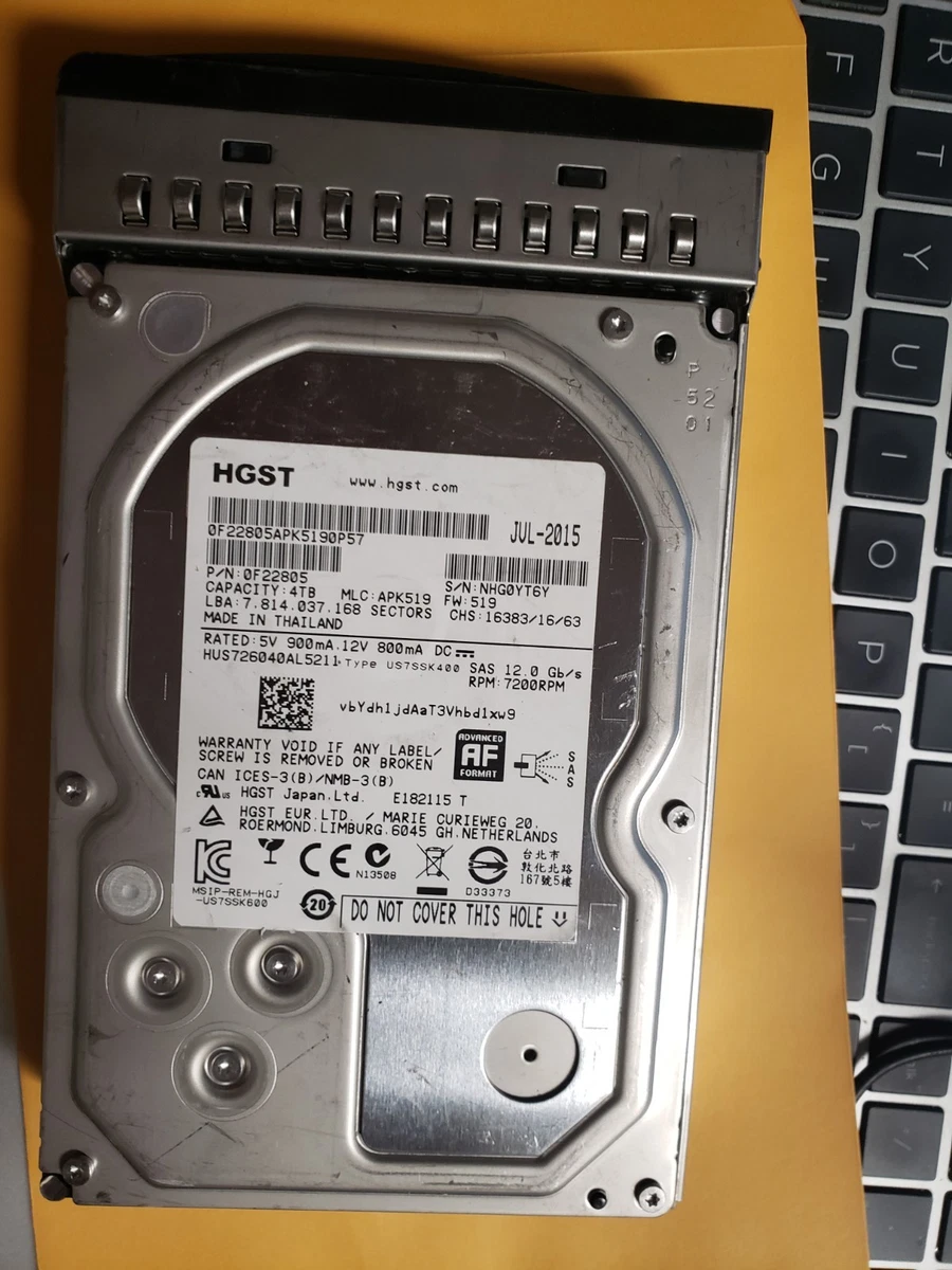 HGST SAS Internal Hard Disk Drives 4 TB Storage Capacity for sale