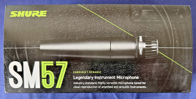 SHURE SM57 Instrument Microphone Dynamic THE CLASSIC!  Brand new in box.
