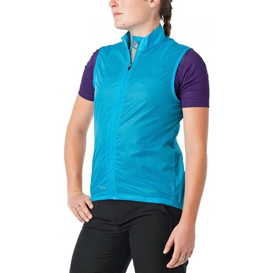 Giro GA Women's New Road Lightweight Wind Vest for Cycling, Blue Jewel - Image 2 of 4